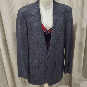 Vintage Britches Wool Jacket Mens Grey 100% Wool Blazer Sports Coat Size 40L